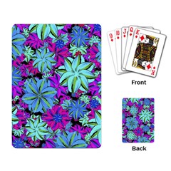 Vibrant Floral Collage Print Playing Card by dflcprints