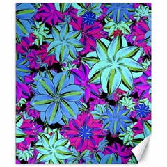 Vibrant Floral Collage Print Canvas 8  X 10  by dflcprints