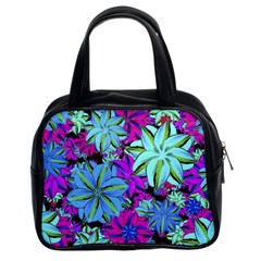 Vibrant Floral Collage Print Classic Handbags (2 Sides) by dflcprints