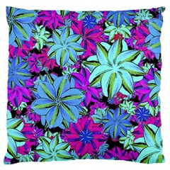 Vibrant Floral Collage Print Standard Flano Cushion Case (one Side) by dflcprints