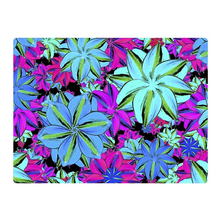 Vibrant Floral Collage Print Double Sided Flano Blanket (Mini) 