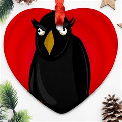 Halloween - old raven Ornament (Heart) 