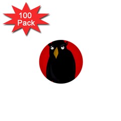 Halloween - old raven 1  Mini Buttons (100 pack) 