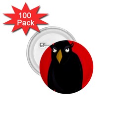 Halloween - old raven 1.75  Buttons (100 pack) 