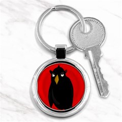 Halloween - old raven Key Chains (Round) 