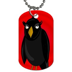 Halloween - Old Raven Dog Tag (one Side) by Valentinaart