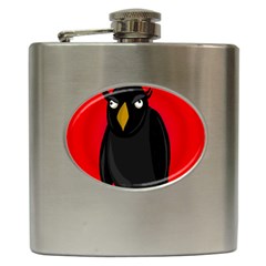 Halloween - old raven Hip Flask (6 oz)