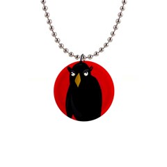 Halloween - old raven Button Necklaces