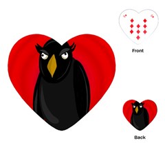 Halloween - old raven Playing Cards (Heart) 