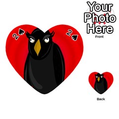 Halloween - old raven Playing Cards 54 (Heart) 