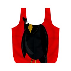 Halloween - Old Raven Full Print Recycle Bags (m)  by Valentinaart