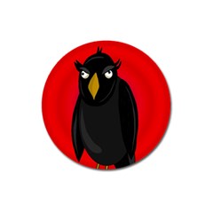 Halloween - Old Raven Magnet 3  (round) by Valentinaart