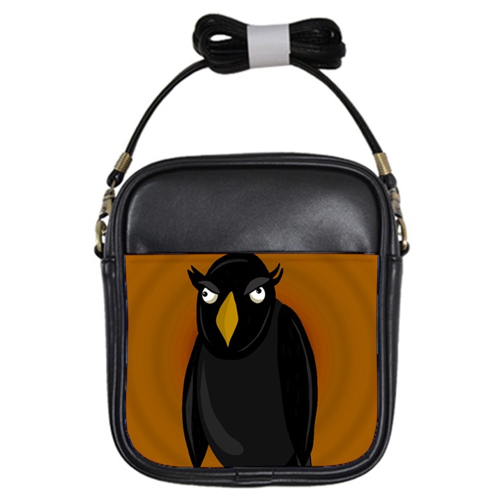 Halloween - old black rawen Girls Sling Bags