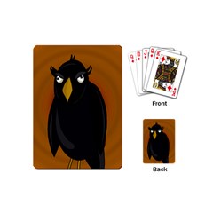 Halloween - Old Black Rawen Playing Cards (mini)  by Valentinaart