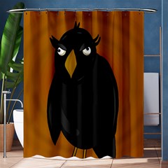 Halloween - Old Black Rawen Shower Curtain 60  X 72  (medium)  by Valentinaart