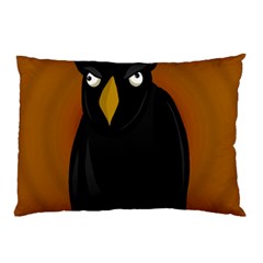 Halloween - Old Black Rawen Pillow Case (two Sides) by Valentinaart