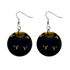 Halloween - Black Crow Flock Mini Button Earrings by Valentinaart