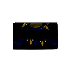 Halloween - Black Crow Flock Cosmetic Bag (small)  by Valentinaart