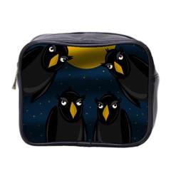 Halloween - Black Crow Flock Mini Toiletries Bag 2-side by Valentinaart