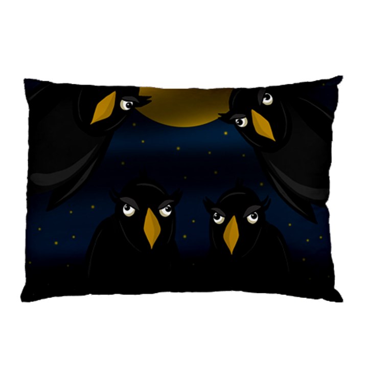 Halloween - black crow flock Pillow Case (Two Sides)