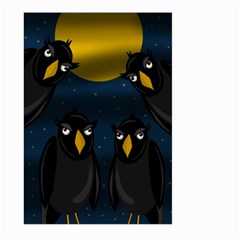 Halloween - Black Crow Flock Large Garden Flag (two Sides) by Valentinaart