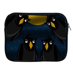 Halloween - Black Crow Flock Apple Ipad 2/3/4 Zipper Cases by Valentinaart