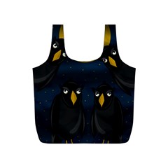 Halloween - Black Crow Flock Full Print Recycle Bags (s)  by Valentinaart