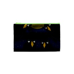 Halloween - Black Crow Flock Cosmetic Bag (xs) by Valentinaart