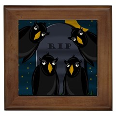 Halloween - Rip Framed Tiles by Valentinaart