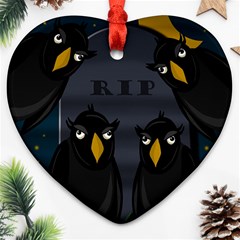 Halloween - Rip Ornament (heart)  by Valentinaart