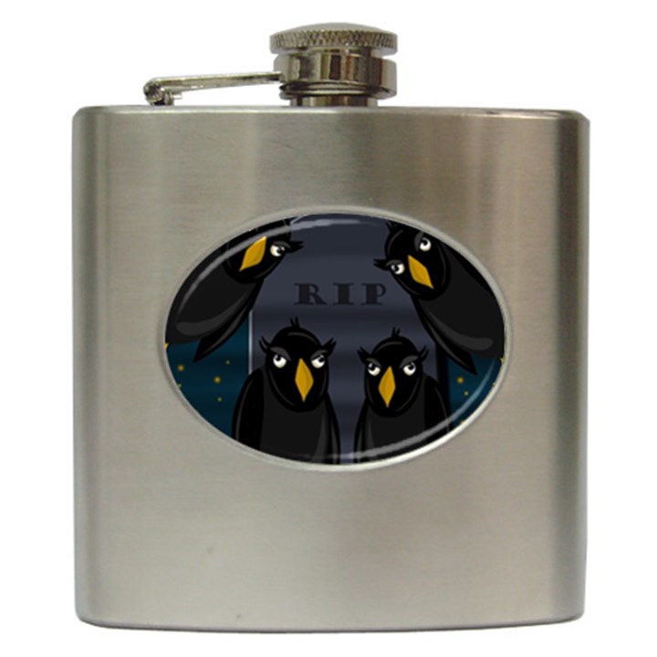 Halloween - RIP Hip Flask (6 oz)