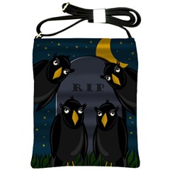 Halloween - Rip Shoulder Sling Bags by Valentinaart