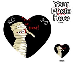 Halloween Mummy   Playing Cards 54 (heart)  by Valentinaart