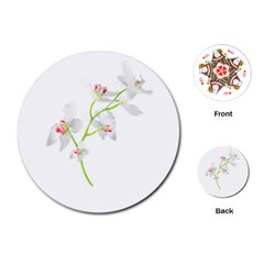 Isolated Orquideas Blossom Playing Cards (round) 