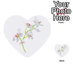 Isolated Orquideas Blossom Multi-purpose Cards (heart)  by dflcprints