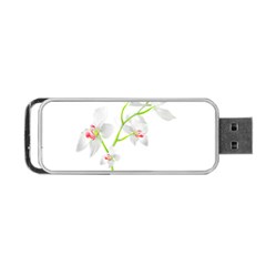 Isolated Orquideas Blossom Portable Usb Flash (one Side) by dflcprints