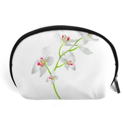 Isolated Orquideas Blossom Accessory Pouches (large)  by dflcprints