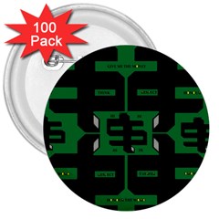 Show Me The Money 3  Buttons (100 Pack)  by MRTACPANS