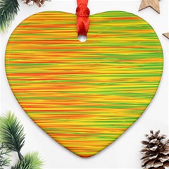 Green And Oragne Ornament (heart)  by Valentinaart