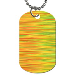 Green And Oragne Dog Tag (two Sides) by Valentinaart