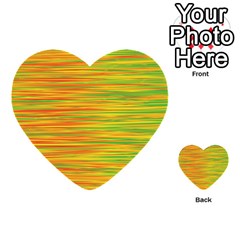 Green And Oragne Multi-purpose Cards (heart)  by Valentinaart