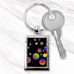 Colorful Galaxy Key Chains (rectangle)  by Valentinaart