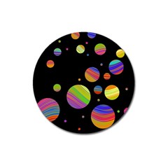 Colorful Galaxy Magnet 3  (round) by Valentinaart