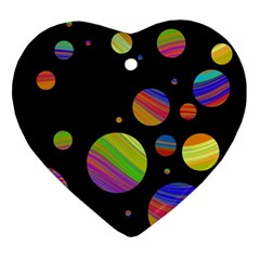 Colorful Galaxy Heart Ornament (2 Sides) by Valentinaart