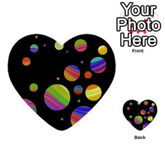 Colorful Galaxy Multi-purpose Cards (heart)  by Valentinaart