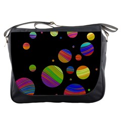 Colorful Galaxy Messenger Bags by Valentinaart