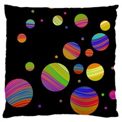 Colorful Galaxy Large Cushion Case (one Side) by Valentinaart