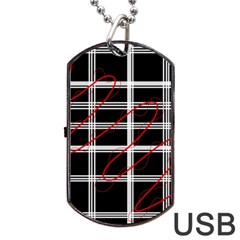 Not So Simple  Dog Tag Usb Flash (one Side) by Valentinaart