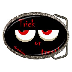 Halloween  trick Or Treat  - Monsters Red Eyes Belt Buckles by Valentinaart