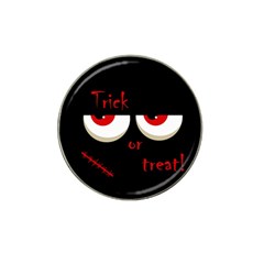 Halloween  trick Or Treat  - Monsters Red Eyes Hat Clip Ball Marker by Valentinaart